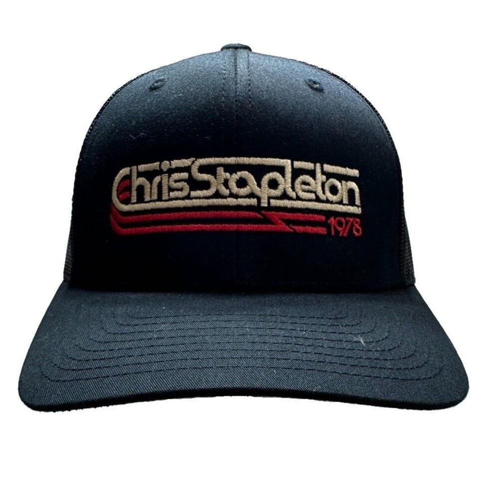 Chris Stapleton Trucker Hat Unisex OSFM Black Embroidered 1978 Snapback Cap